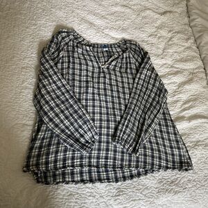 Old Navy Plaid Long Sleeve Blouse